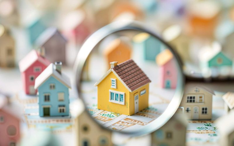Real estate concept of house search for rent or to buy, resident